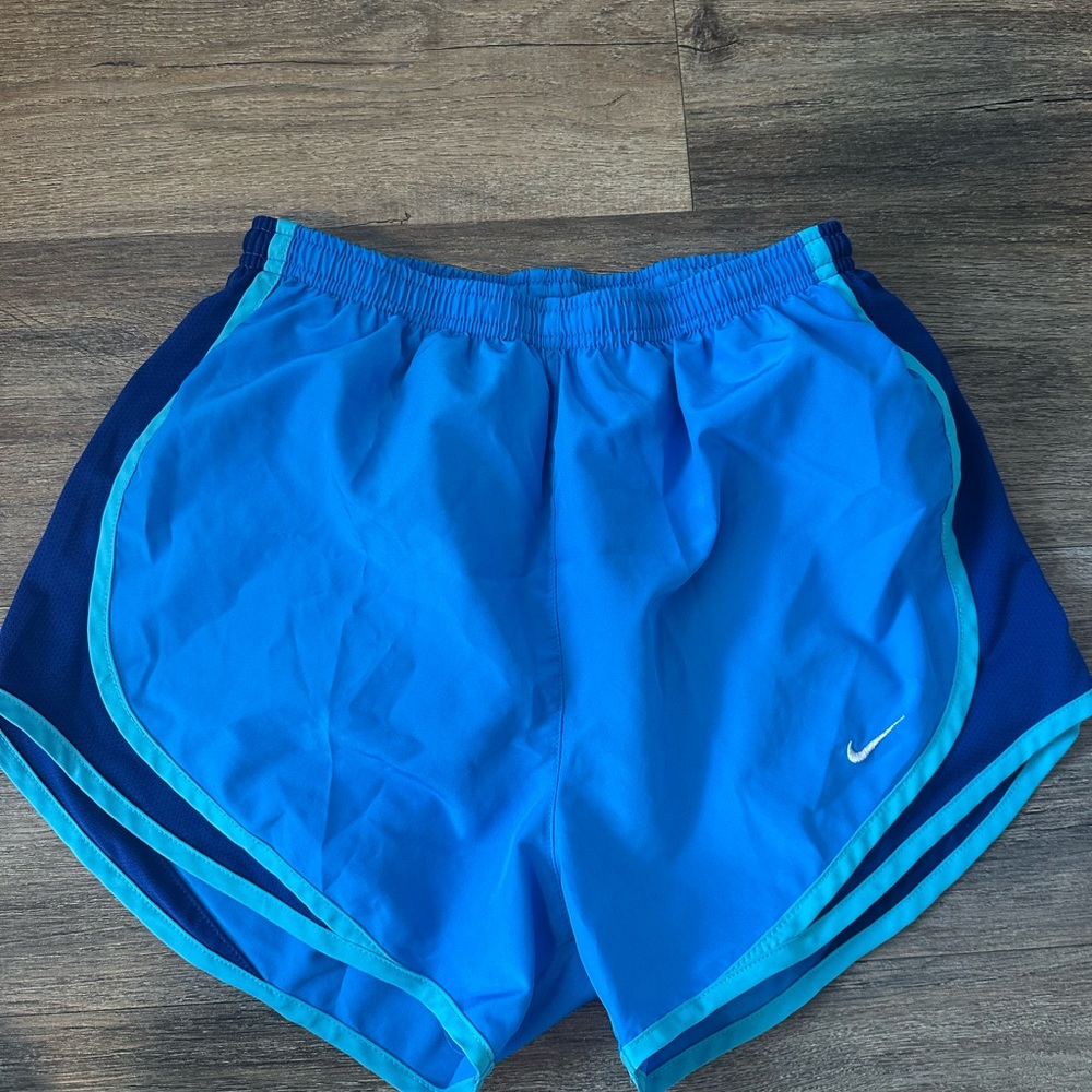 Nike Bright Blue Dri-FIT Running Shorts with Teal Trim
